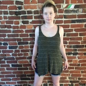 Knit racerback tank top